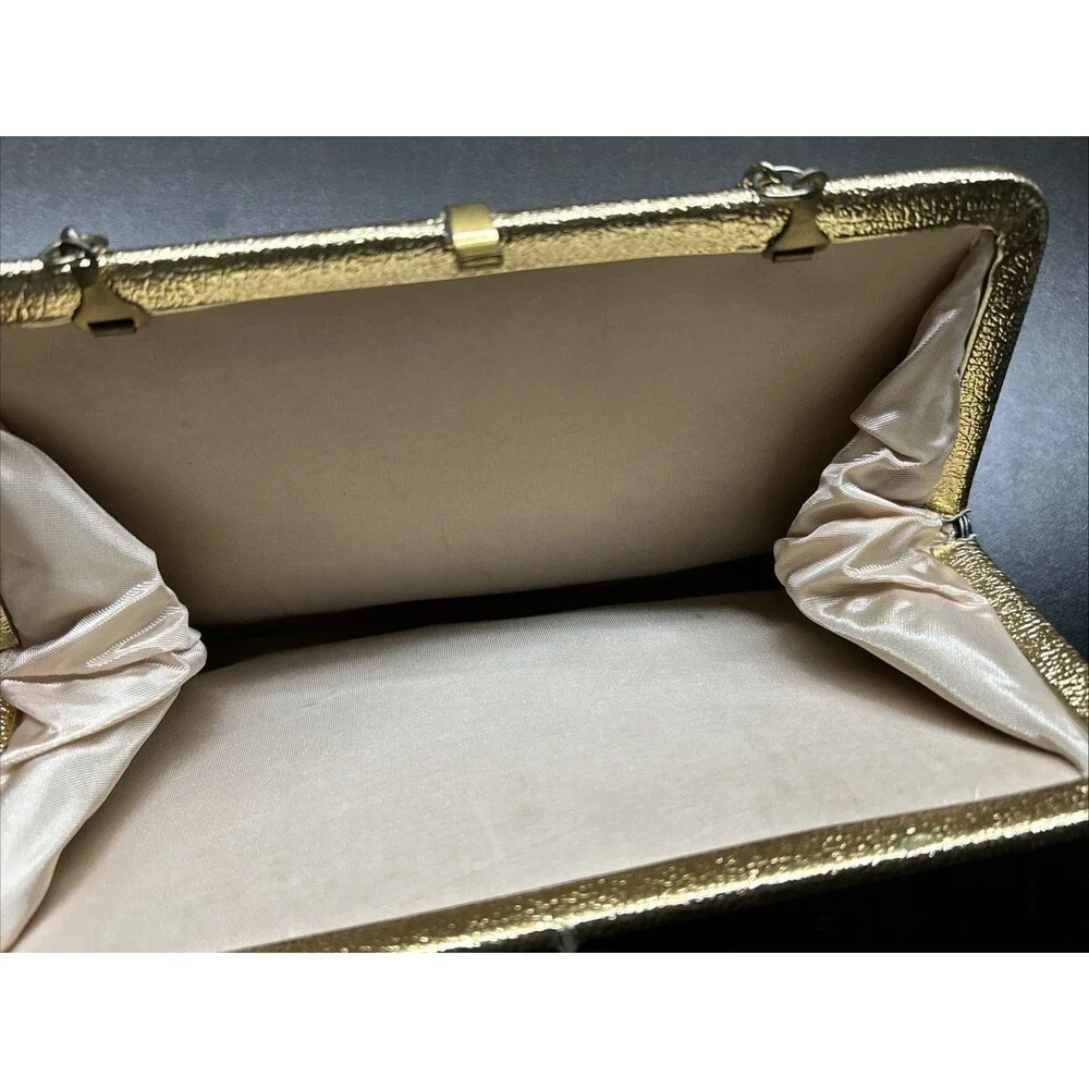 Gold Metallic Clutch Purse 9